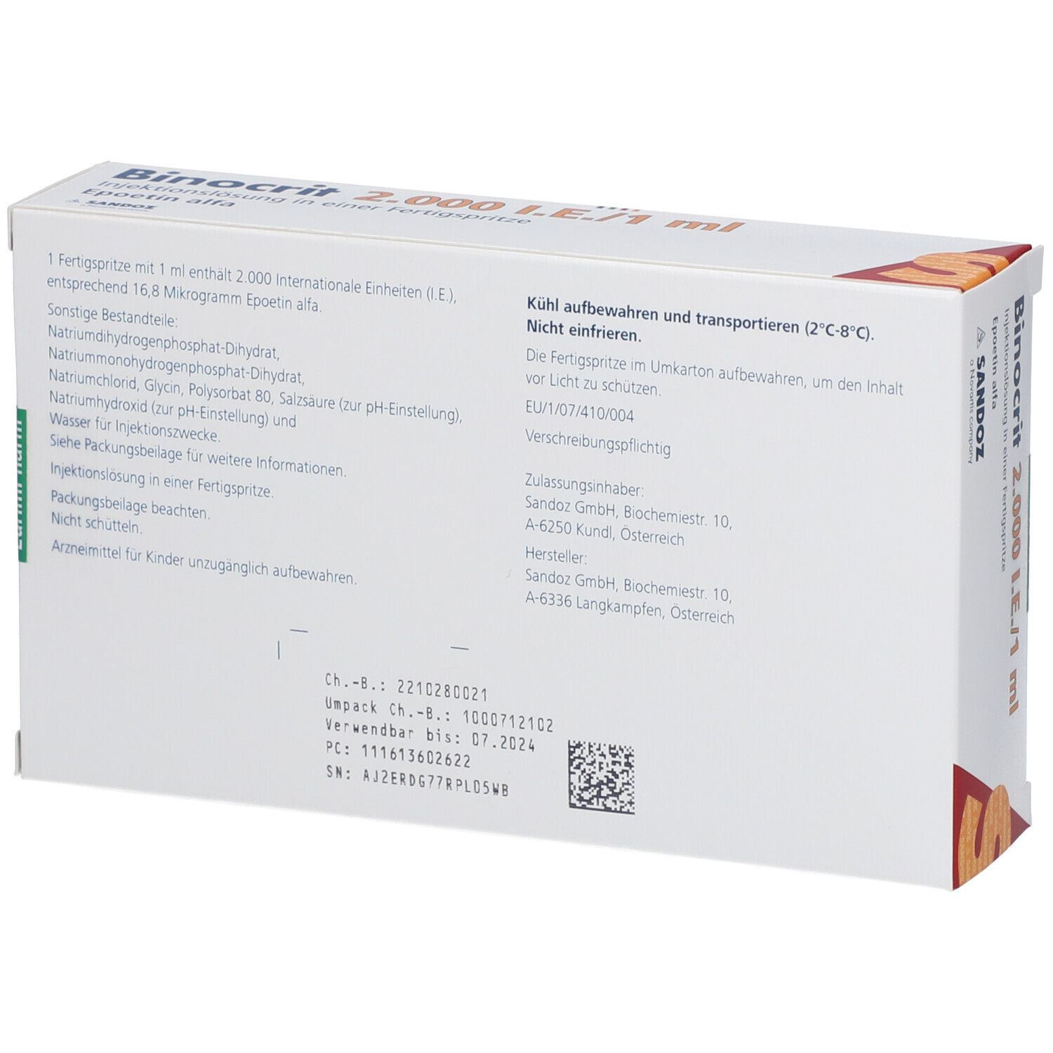 Binocrit 2.000 I.E./1 ml