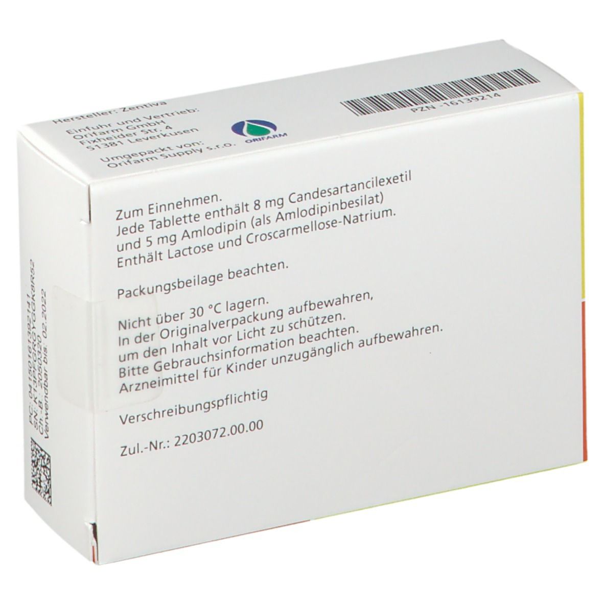 Cara mlo 8 mg/5 mg