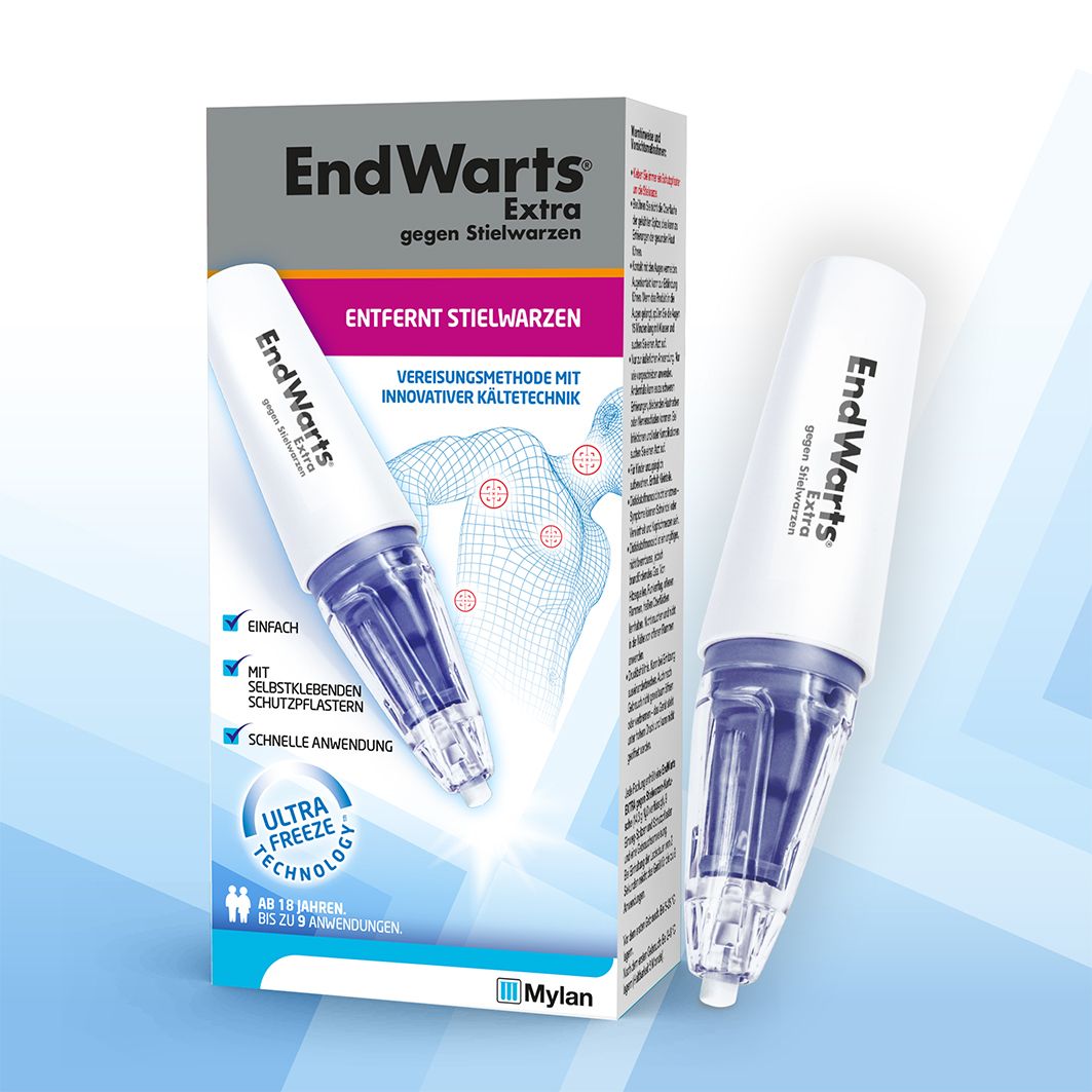 EndWarts EXTRA: Stielwarzen entfernen, Vereisungsmittel zur Entfernung von Stielwarzen an Hals, Brust & Achseln