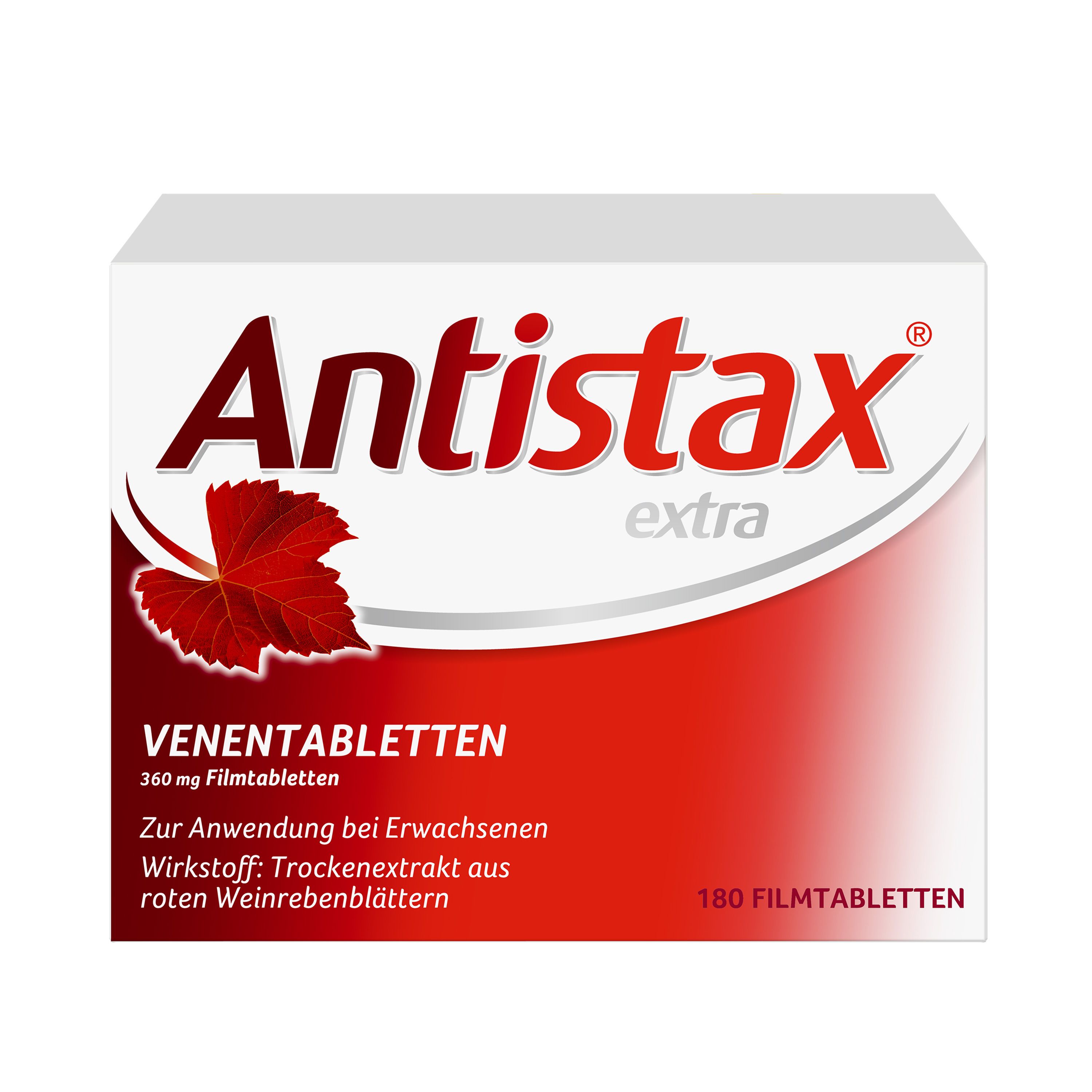 Antistax® extra Venentabletten mit der medizinischen Kraft des Roten Weinlaubs, bei schweren & geschwollenen Beinen, nächtlichen Wadenkrämpfen, Venenschwäche - 5 Euro Cashback