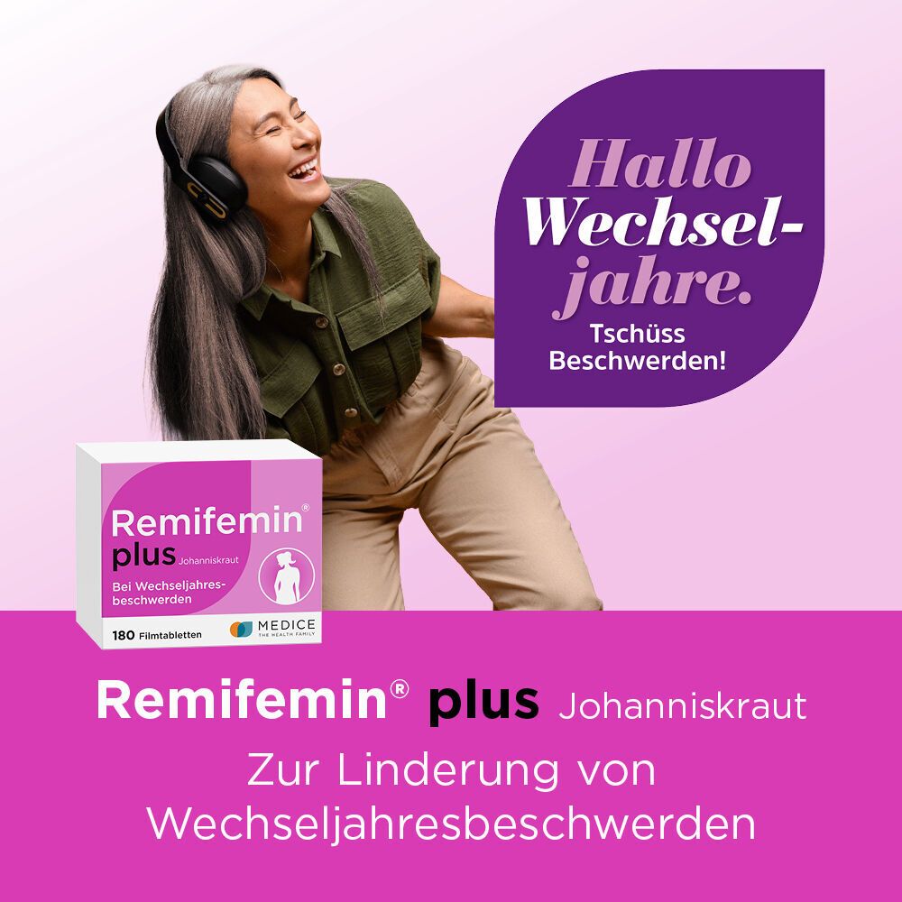 Remifemin plus Johanniskraut bei Wechseljahresbeschwerden