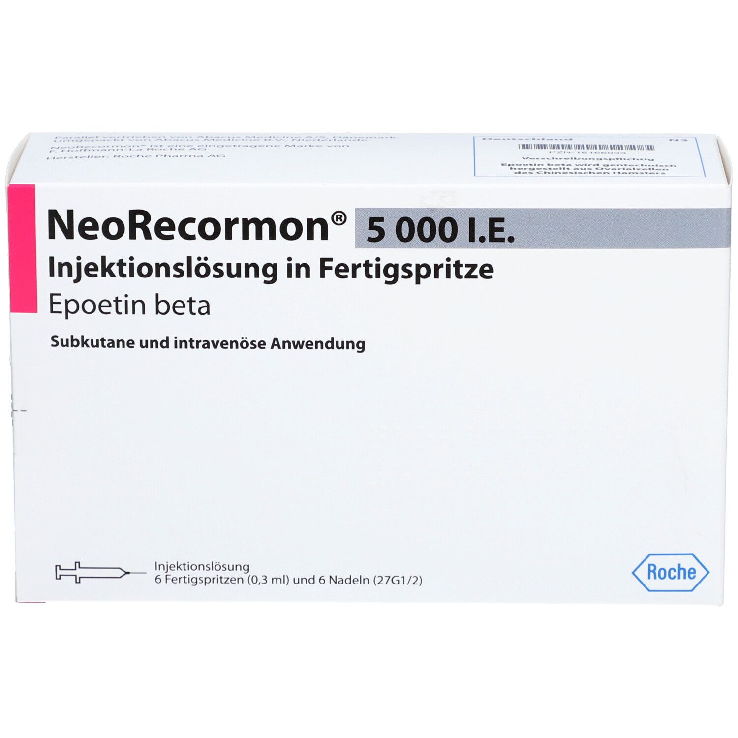 NEORECORMON 5.000 I.E. Injekt.-Lsg.i.e.Fertigspr.