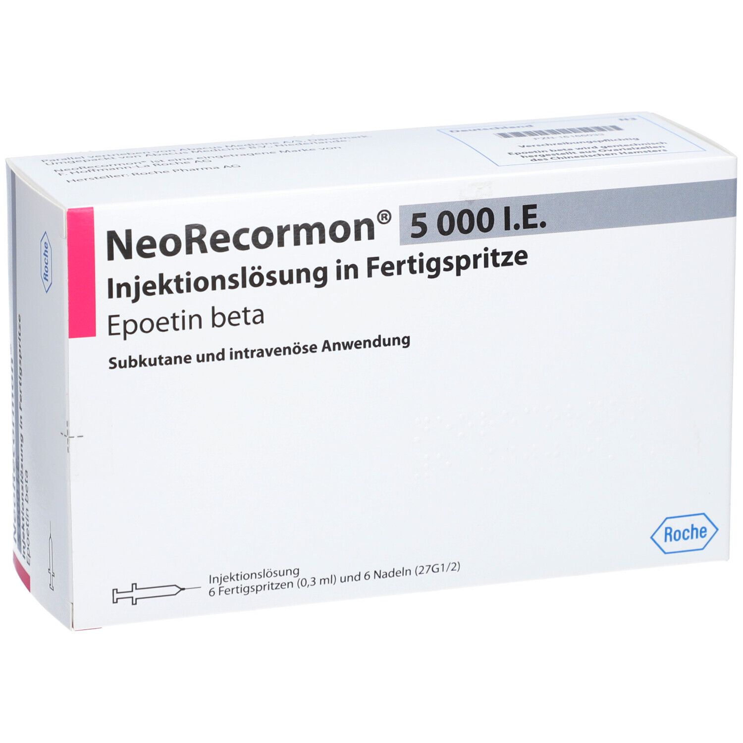 NEORECORMON 5.000 I.E. Injekt.-Lsg.i.e.Fertigspr.