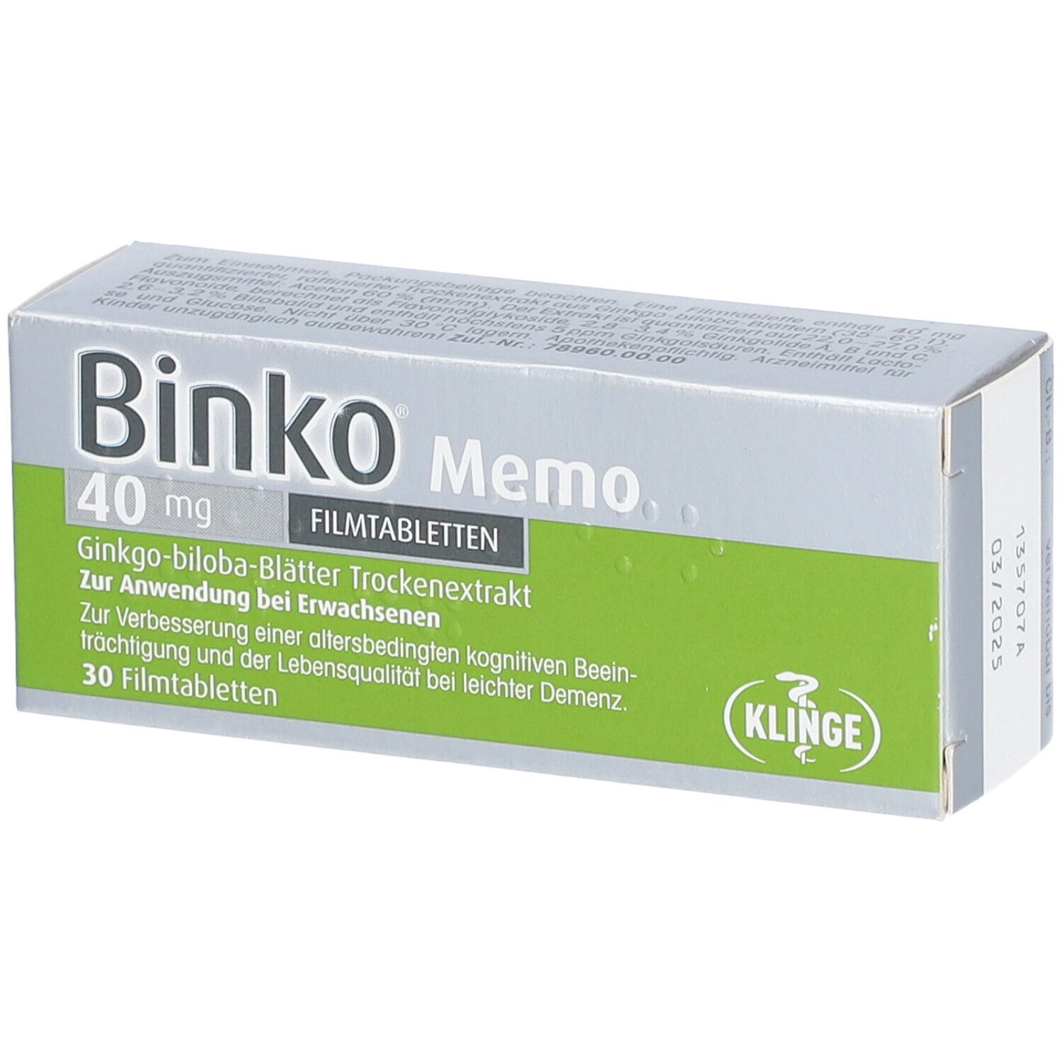 BINKO Memo 40 mg Filmtabletten