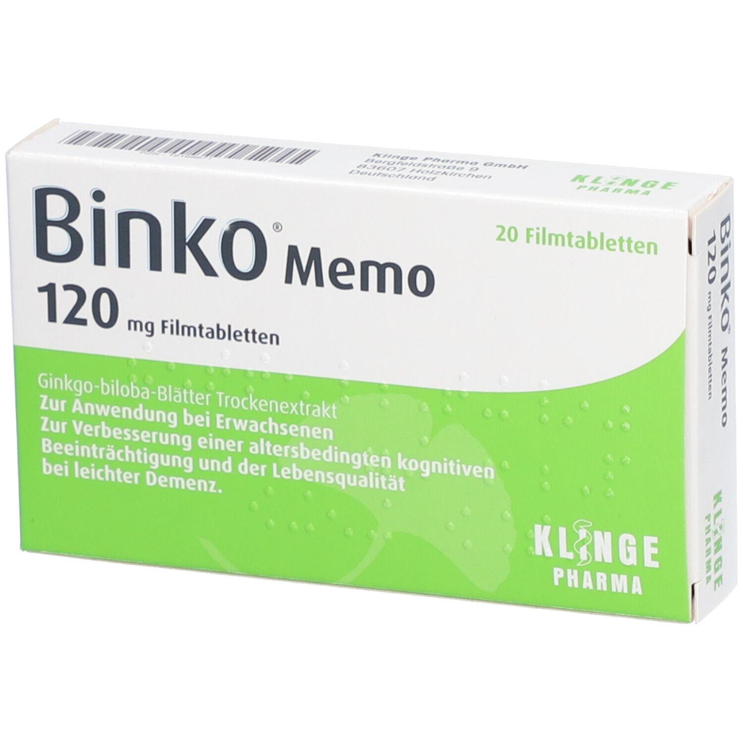 Binkgo® Memo 120 mg 20 St - SHOP APOTHEKE