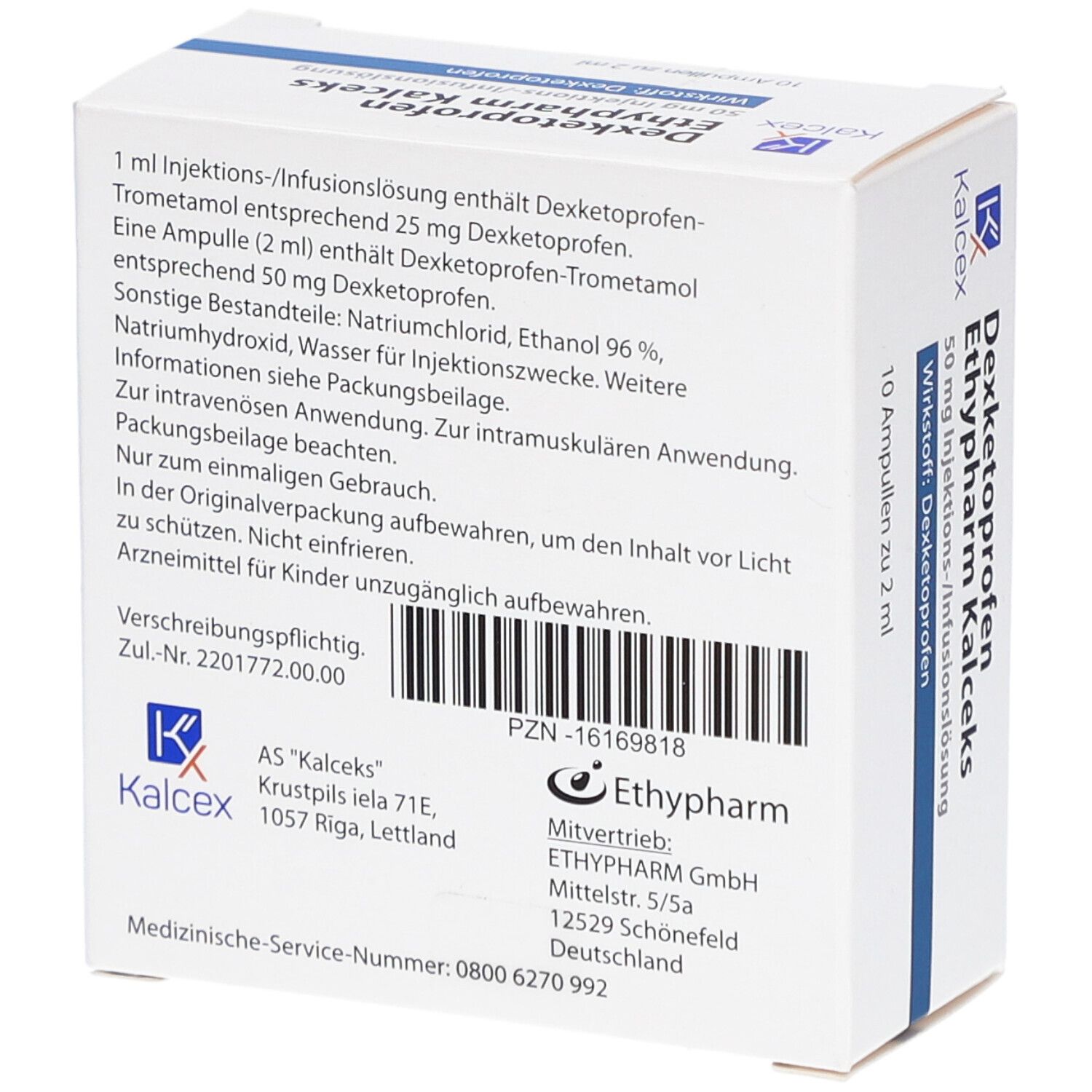 Dexketoprofen Ethypharm Kalceks 50 mg,