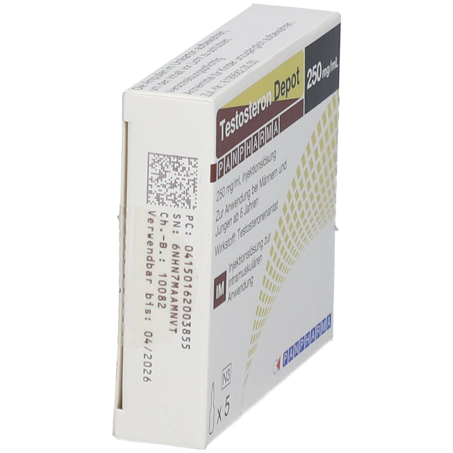 Testosteron Depot Panpharma 250 mg/ml Inj.-L.Amp. 3x1 ml Injektionslösung