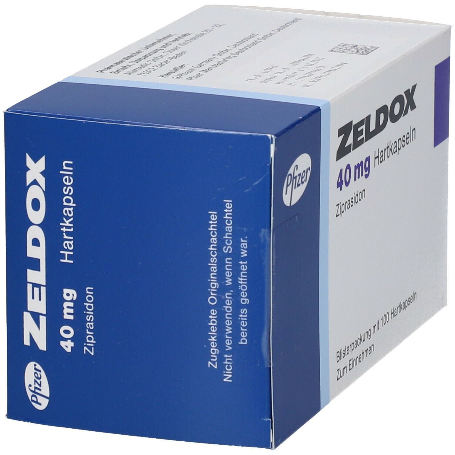 Zeldox 40 mg Hartkapseln 100 St