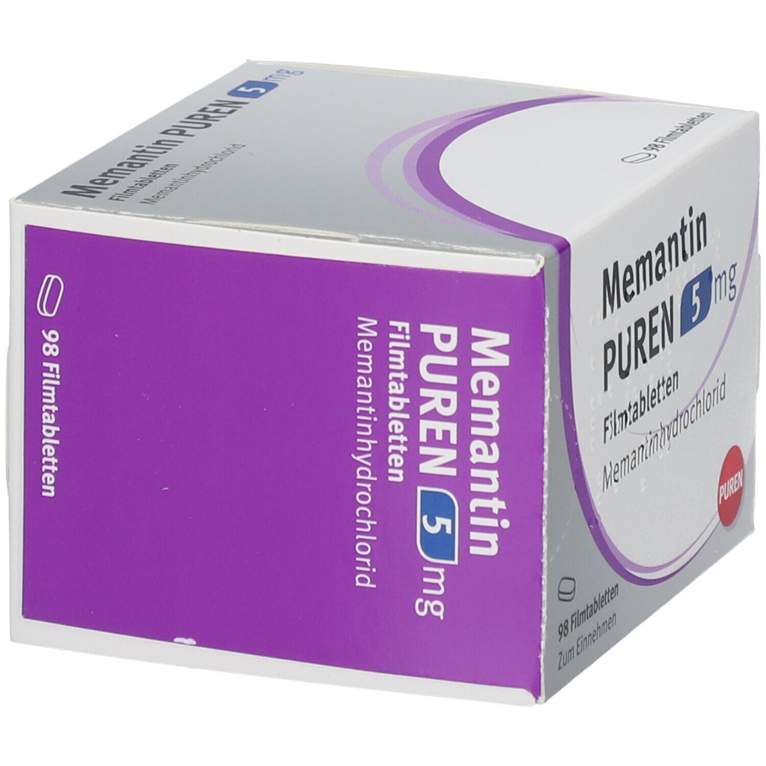 Memantin Puren 5 mg Filmtabletten 98 St