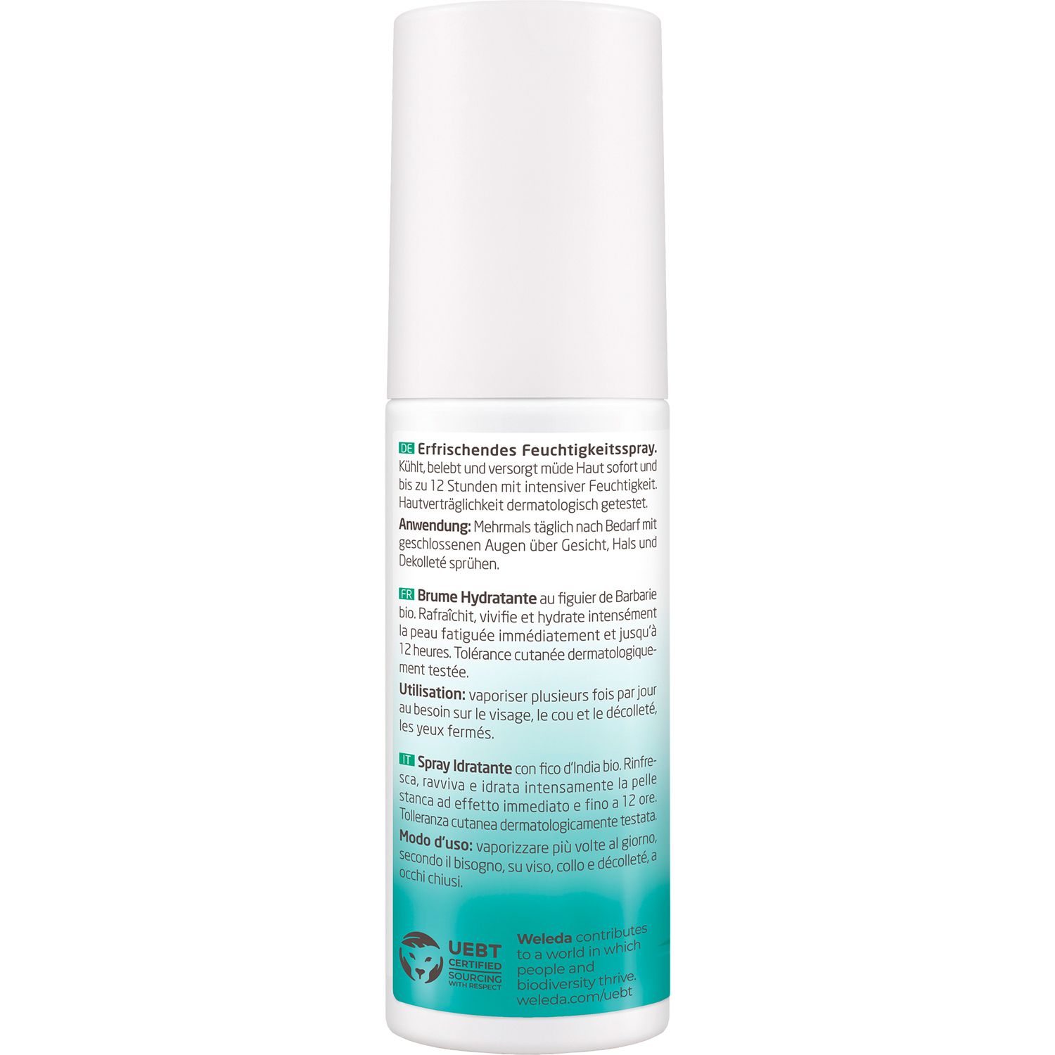 Weleda Feigenkaktus Erfrischendes Feuchtigkeitsspray, wirkt porenverfeinernd, tonisiert. Klebt nicht