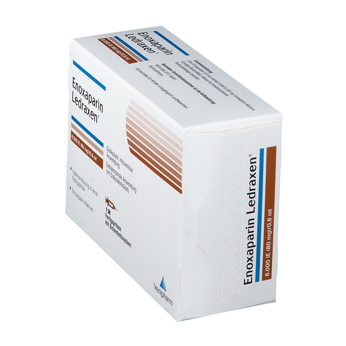 Enoxaparin Ledraxen 8.000 I.e. 80mg/0,8ml IFE o.S. 12 St Infusionsemulsion