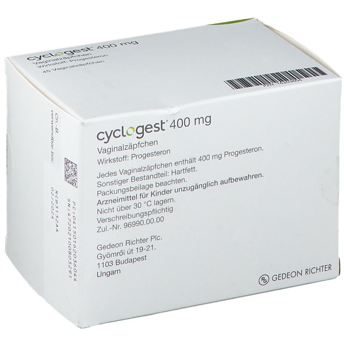 cyclogest® 400 mg 45 St mit dem ERezept kaufen Shop Apotheke