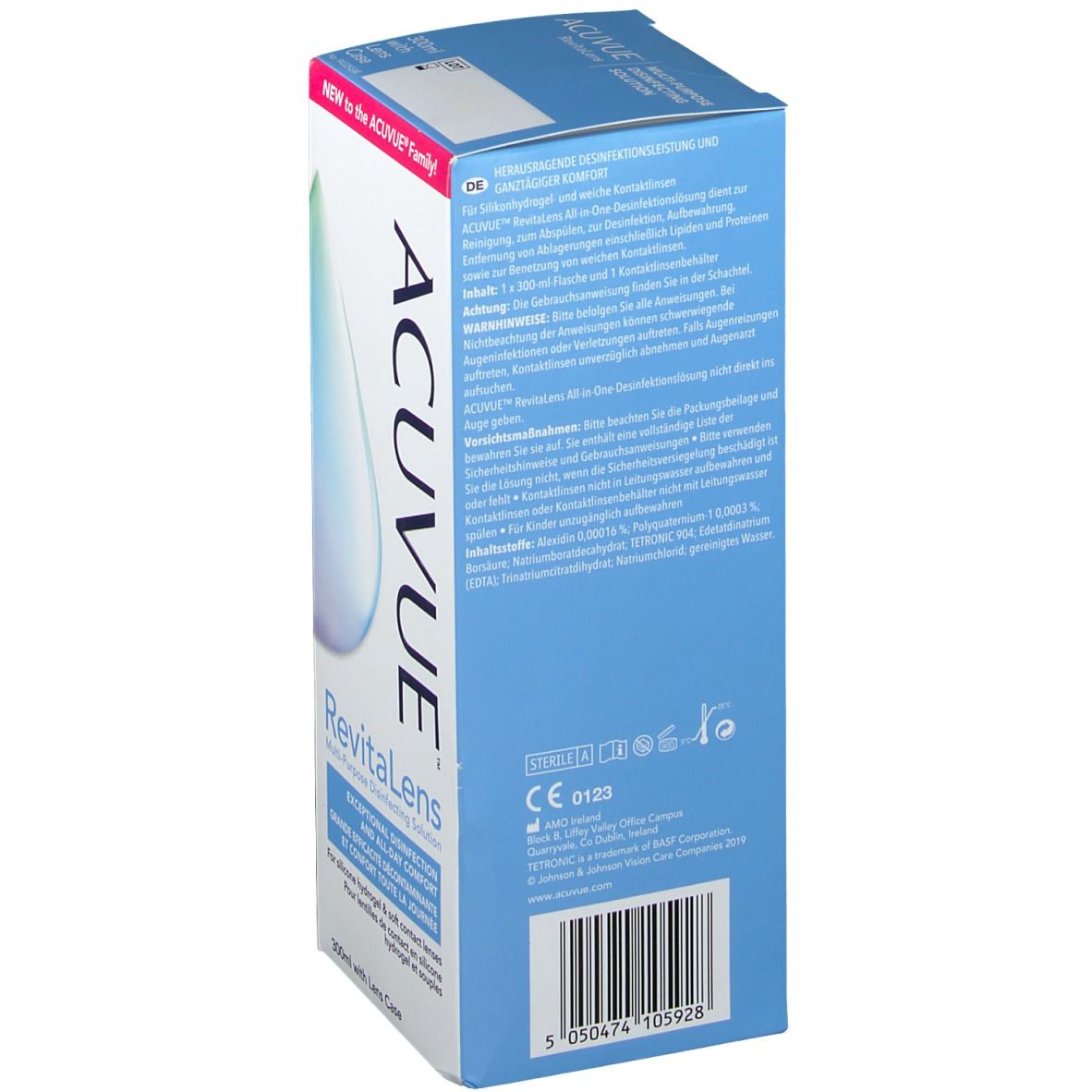 Acuvue RevitaLens (300 ml + 1 Behälter) Kombilösung, Pflegemittel