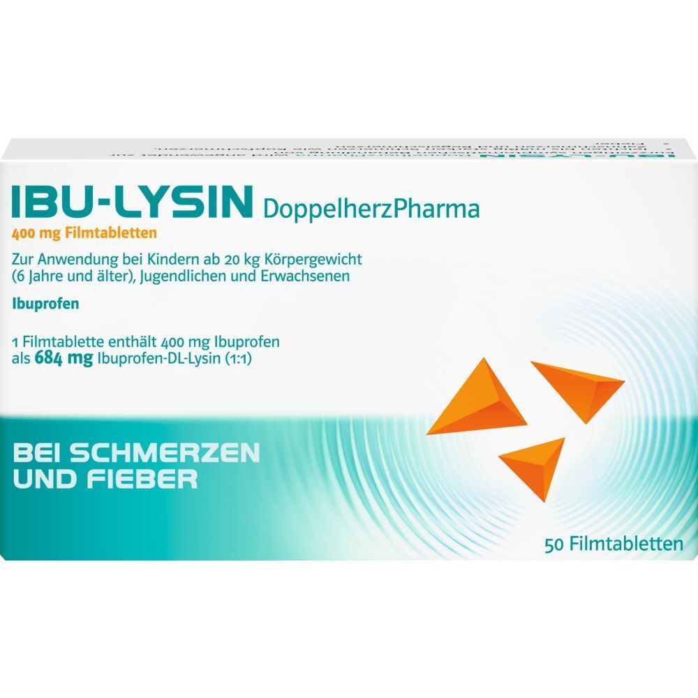 Ibu-Lysin DoppelherzPharma 400 mg Filmtabletten 50 St