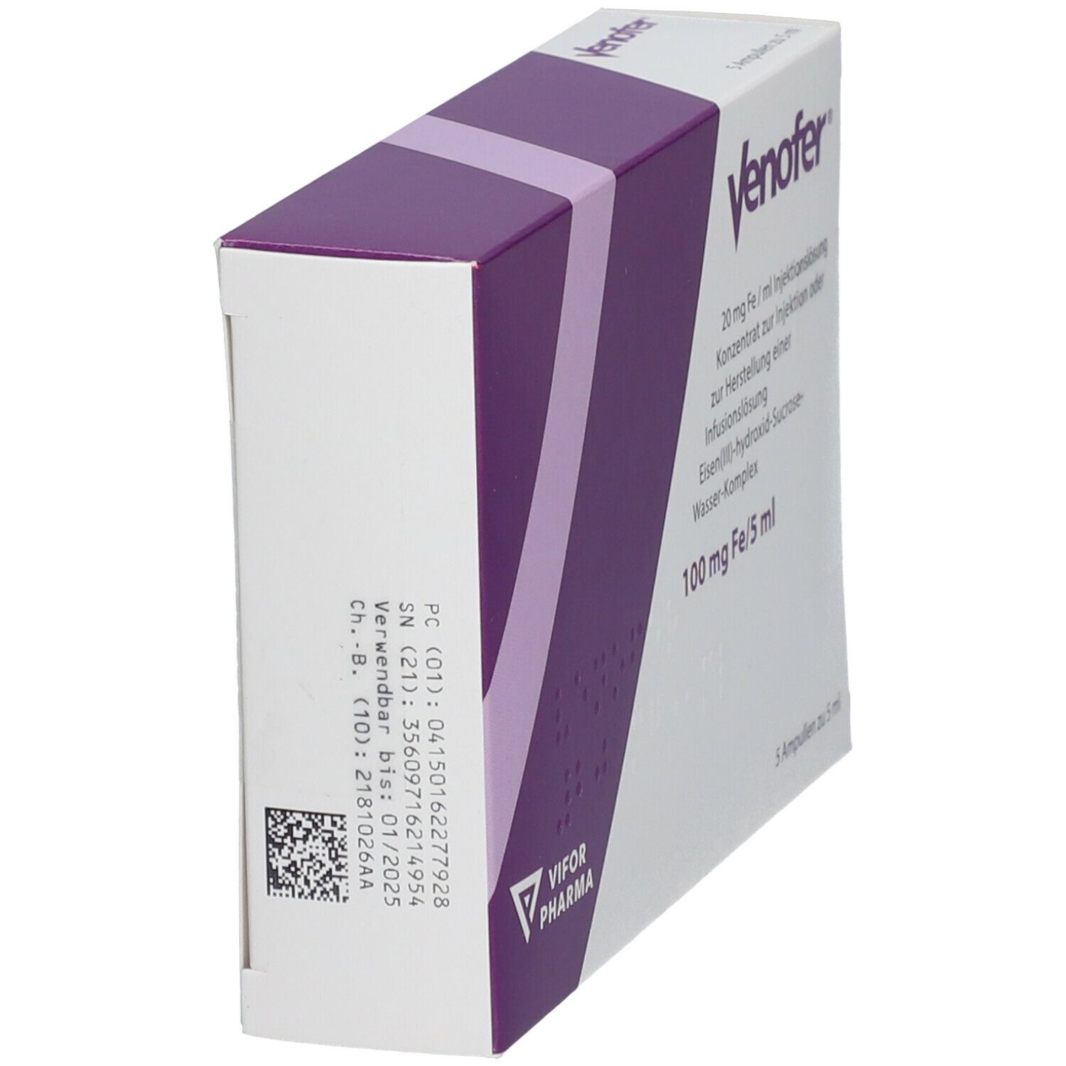 Venofer 20 mg Fe/ml Injektionslösung Ampullen 5x5 ml