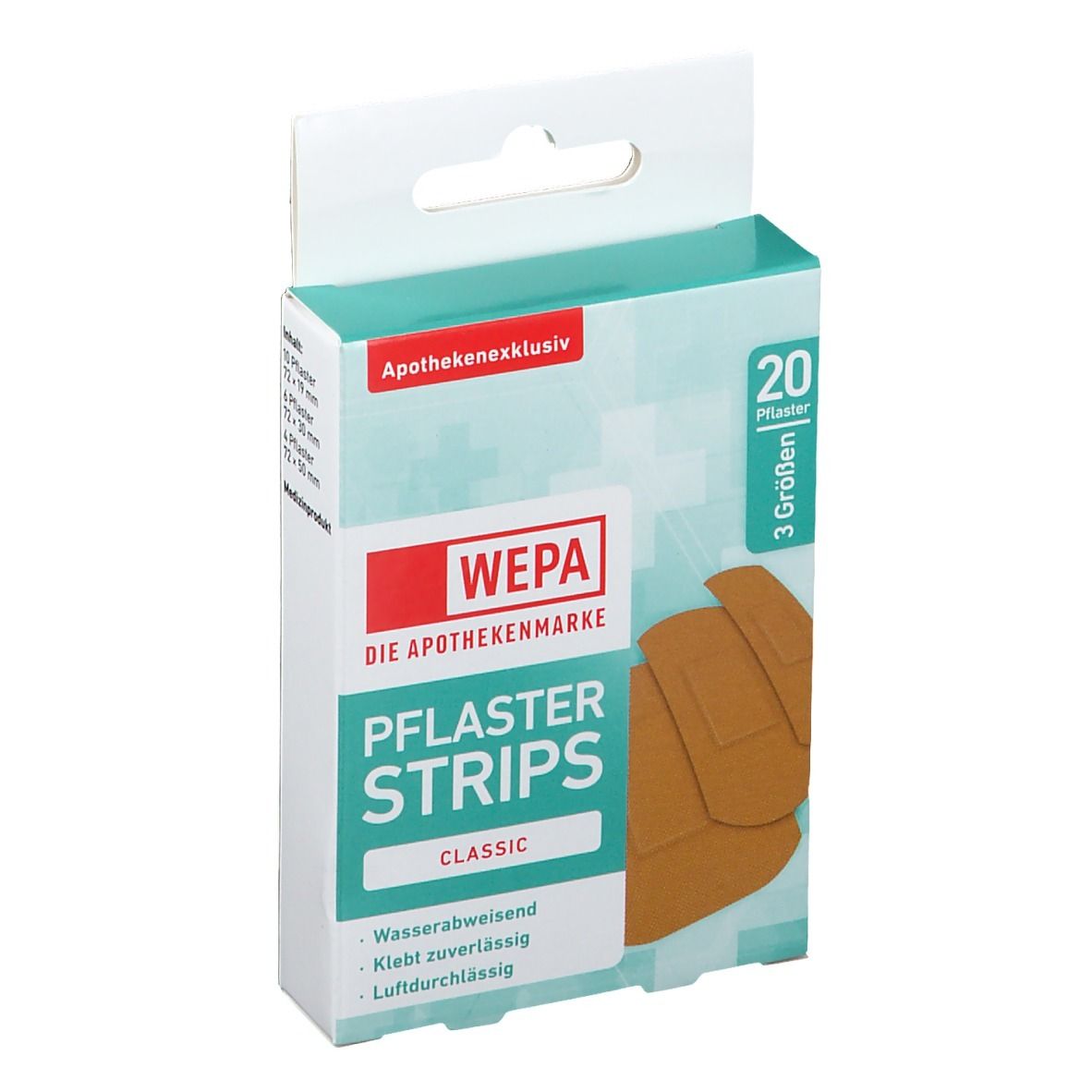 Wepa Pflasterstrips Classic wasserabweis.3 Größen