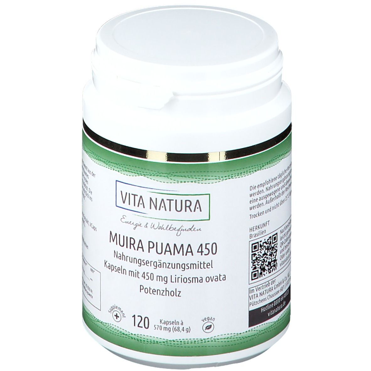 Vita Natura® Muira Puama 450 mg