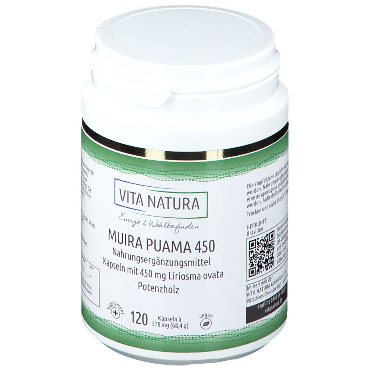 Vita Natura® Muira Puama 450 mg 120 St shopapotheke.at