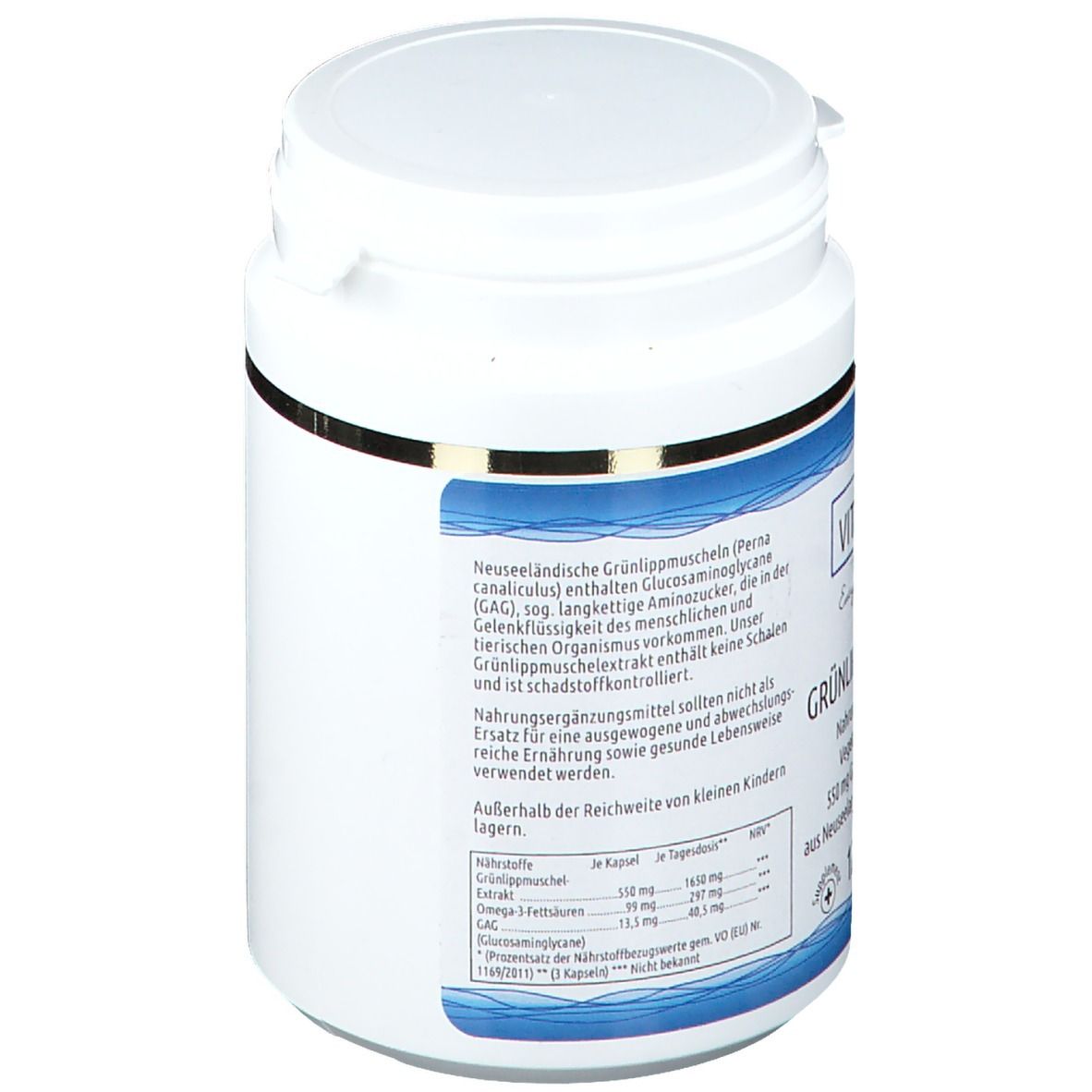 Grünlippmuschel Konzentrat - 1000mg Reines Grünlippmuschelpulver Pro
