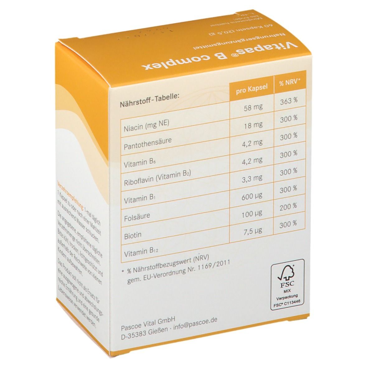 Vitapas® B Complex 60 St - Shop Apotheke