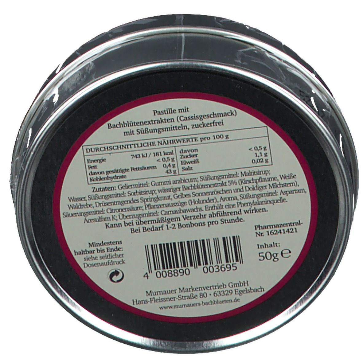 Murnauers Bachblüten Original Bonbons Cassis