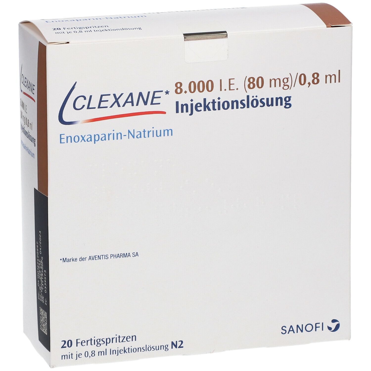 Clexane 8.000 I.E. 80 mg/0,8 ml