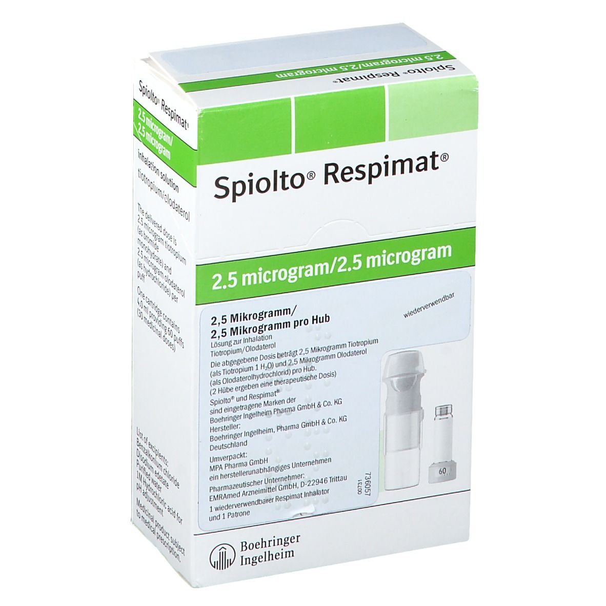 Spiolto Respimat 2,5 µg/2,5 µg Hub