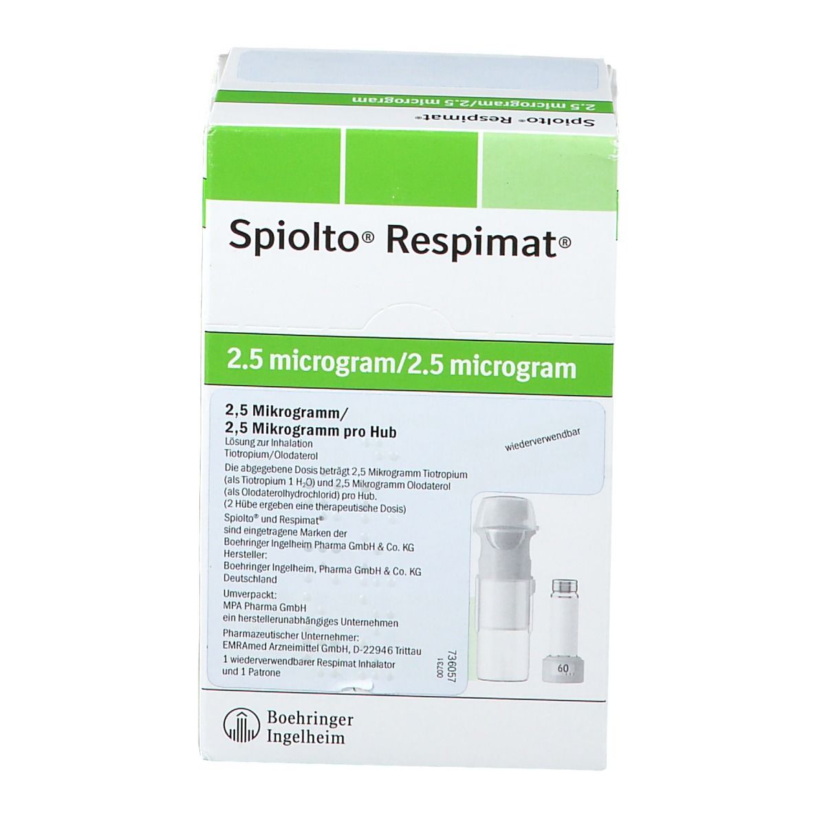 Spiolto Respimat 2,5 µg/2,5 µg Hub