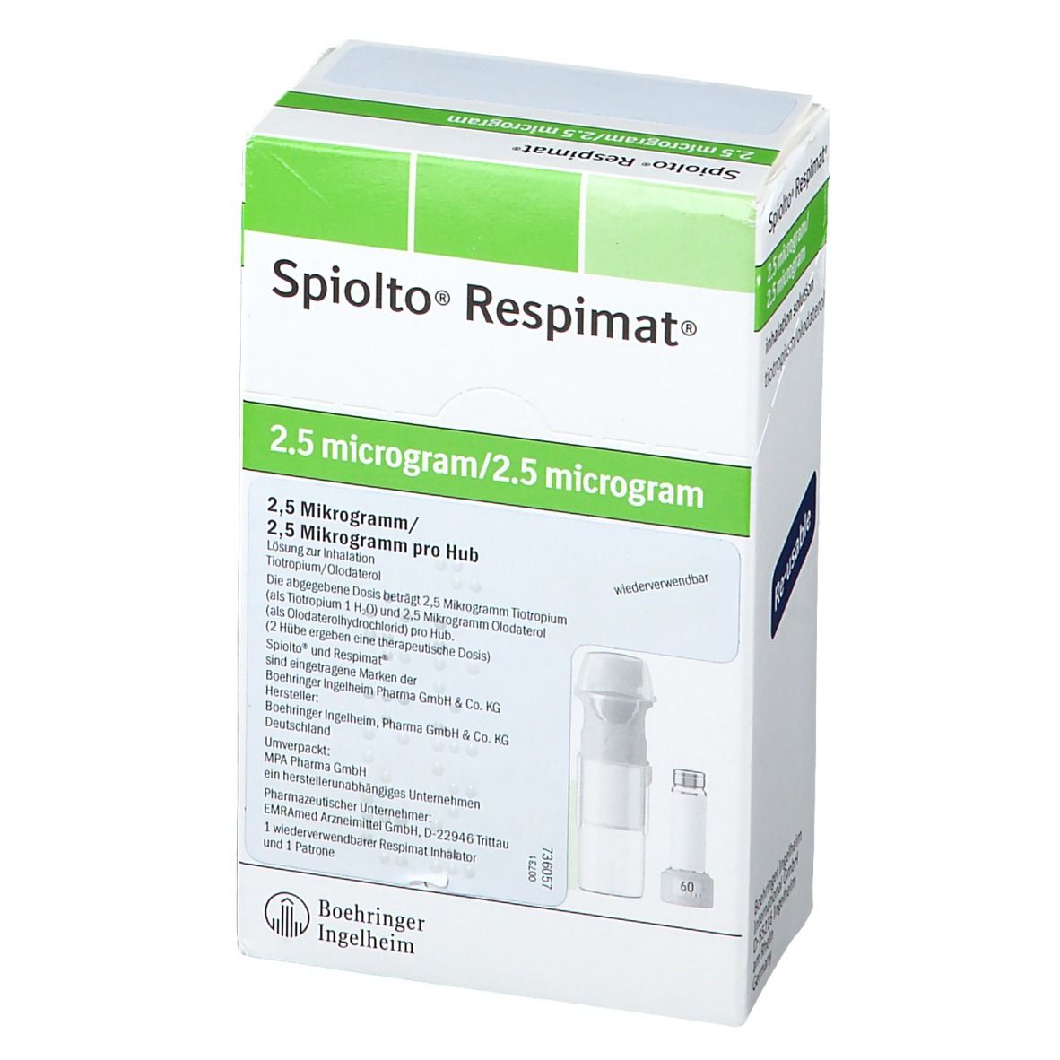 Spiolto Respimat 2,5 µg/2,5 µg Hub