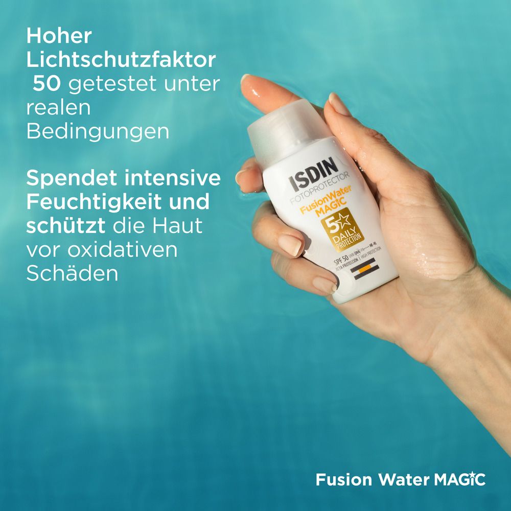 ISDIN Fotoprotector Fusion Water Magic LSF 50 ultra-leichte Sonnencreme für das Gesicht