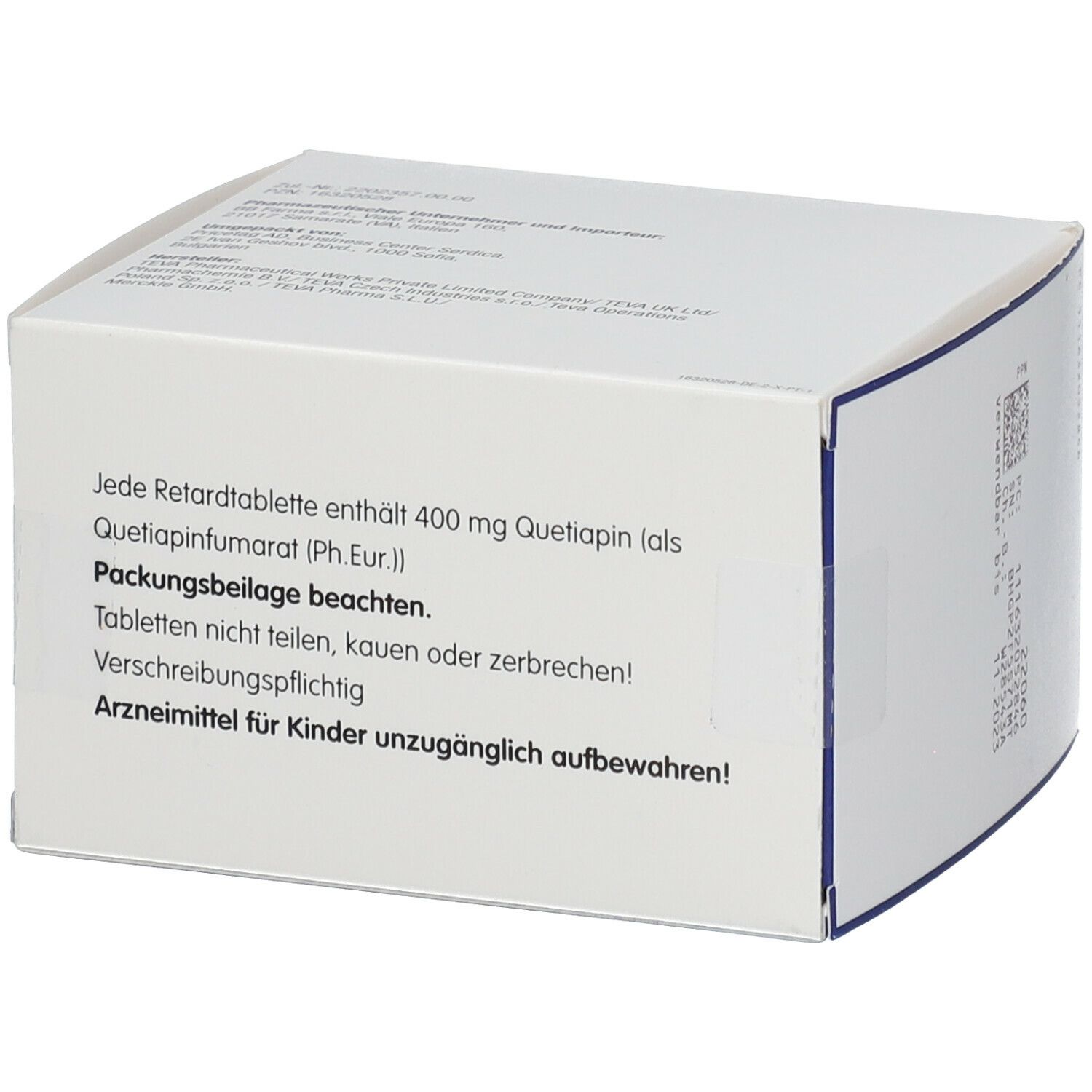 QUETIAPIN Teva 400 mg Retardtabletten