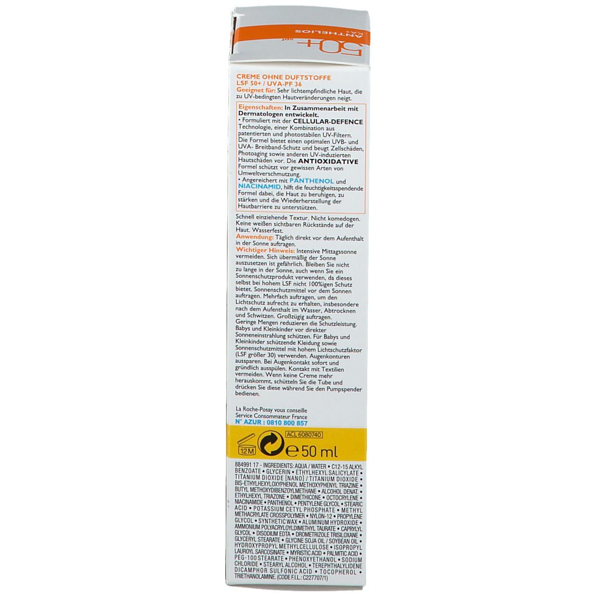 LA ROCHE POSAY Anthelios KA+ Creme LSF 50+