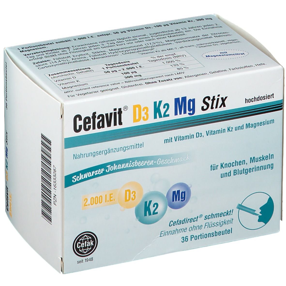 Cefavit D3 K2 Mg 2000 I.E. Stix 36 St Shop Apotheke