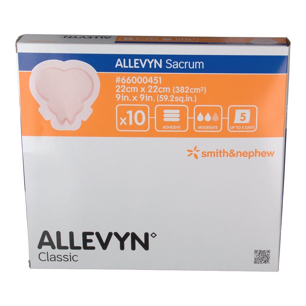 Allevyn Sacrum groß 22x22 cm Wundverband haftend 10 St Verband
