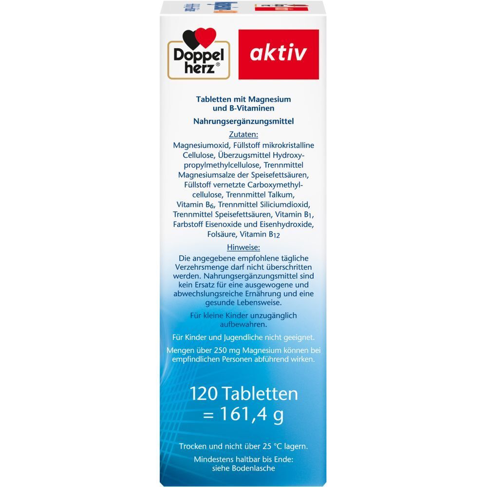 Doppelherz® aktiv Magnesium 400 + B1 + B6 + B12 + Folsäure Tabletten