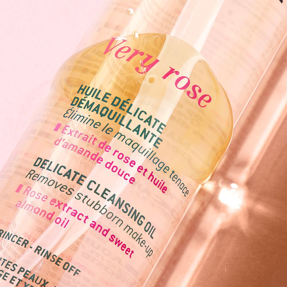 NUXE Very Rose Mizellen Reinigungsöl zur sanften Gesichtsreinigung und Make-up Entfernung im gesicht und Augenbereich bei empfindlicher Haut