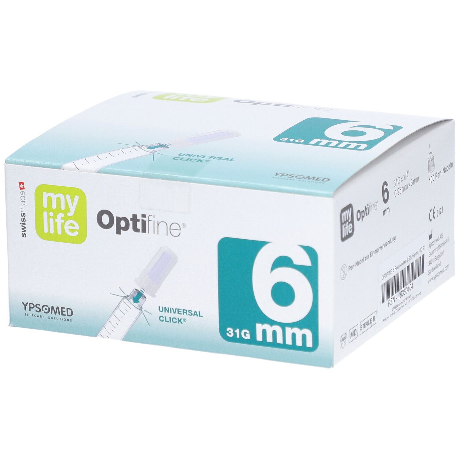 Optifine 6 Pen-Nadeln 0,25x6 mm 100 St Kanüle
