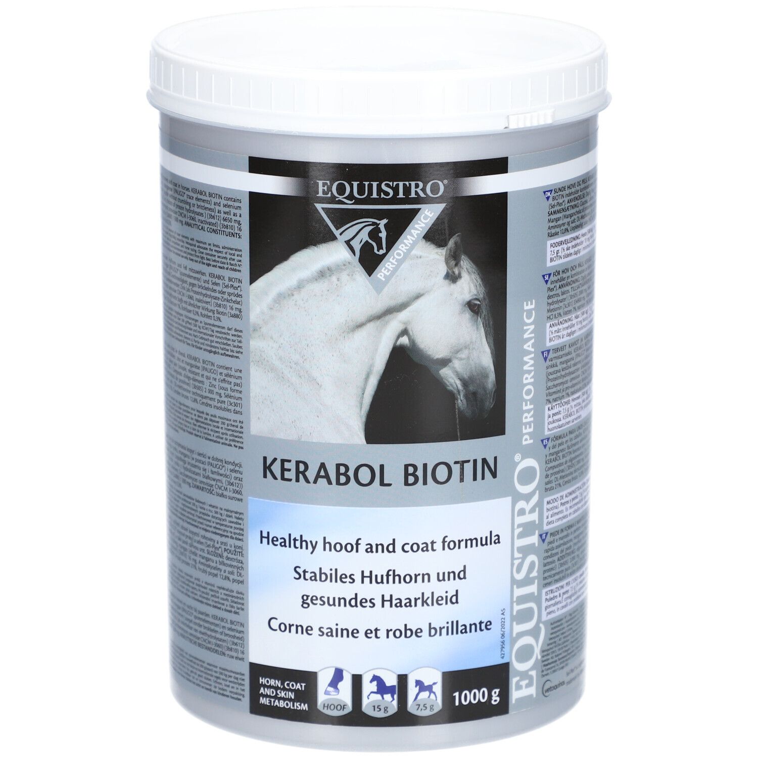 Equistro Kerabol Biotin Erg.Futterm.Pulver f.Pferd 1 kg Pulver