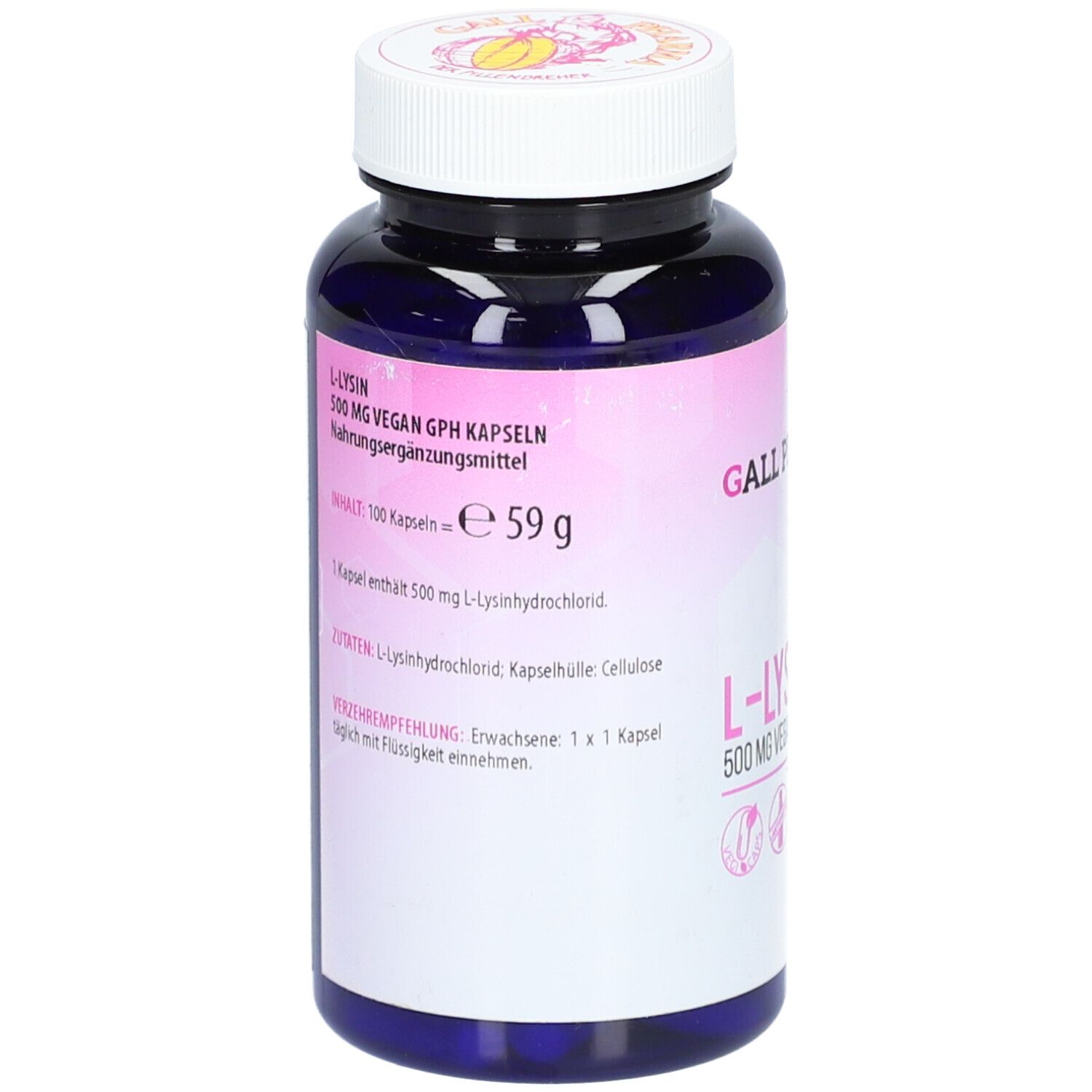 L-Lysin 500 mg vegan GPH Kapseln