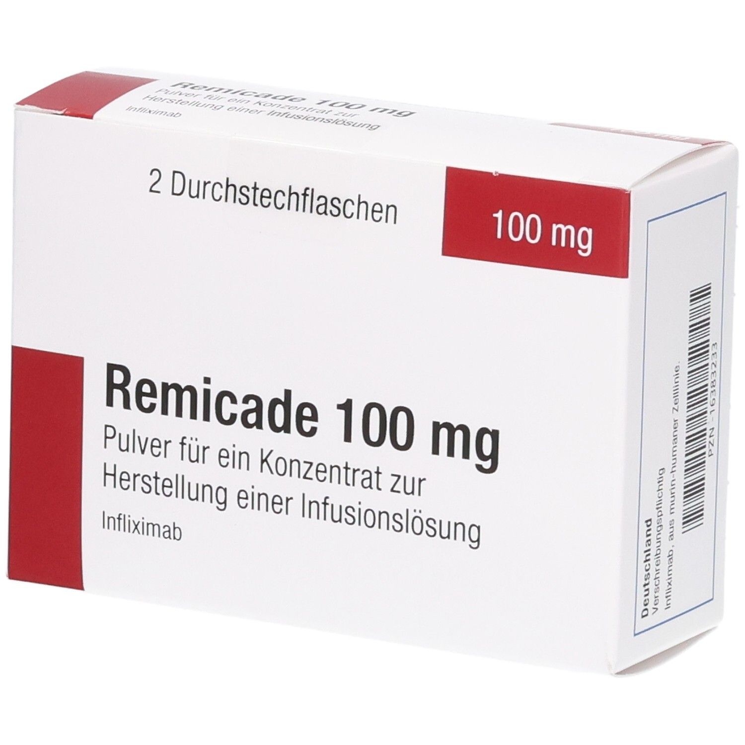 Remicade 100 mg Pulver für Infusionslösung, 2 Durchstechflaschen.