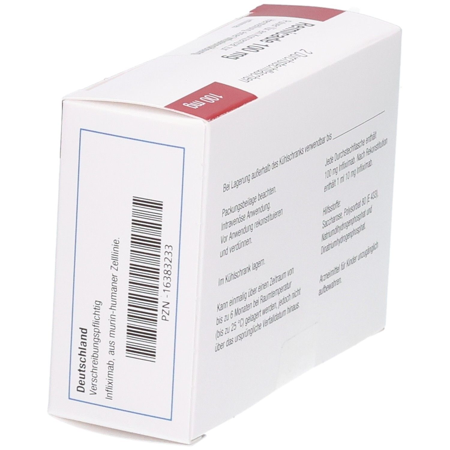 Remicade 100 mg Pulver für Infusionslösung, PZN 16383233, Deutschland.