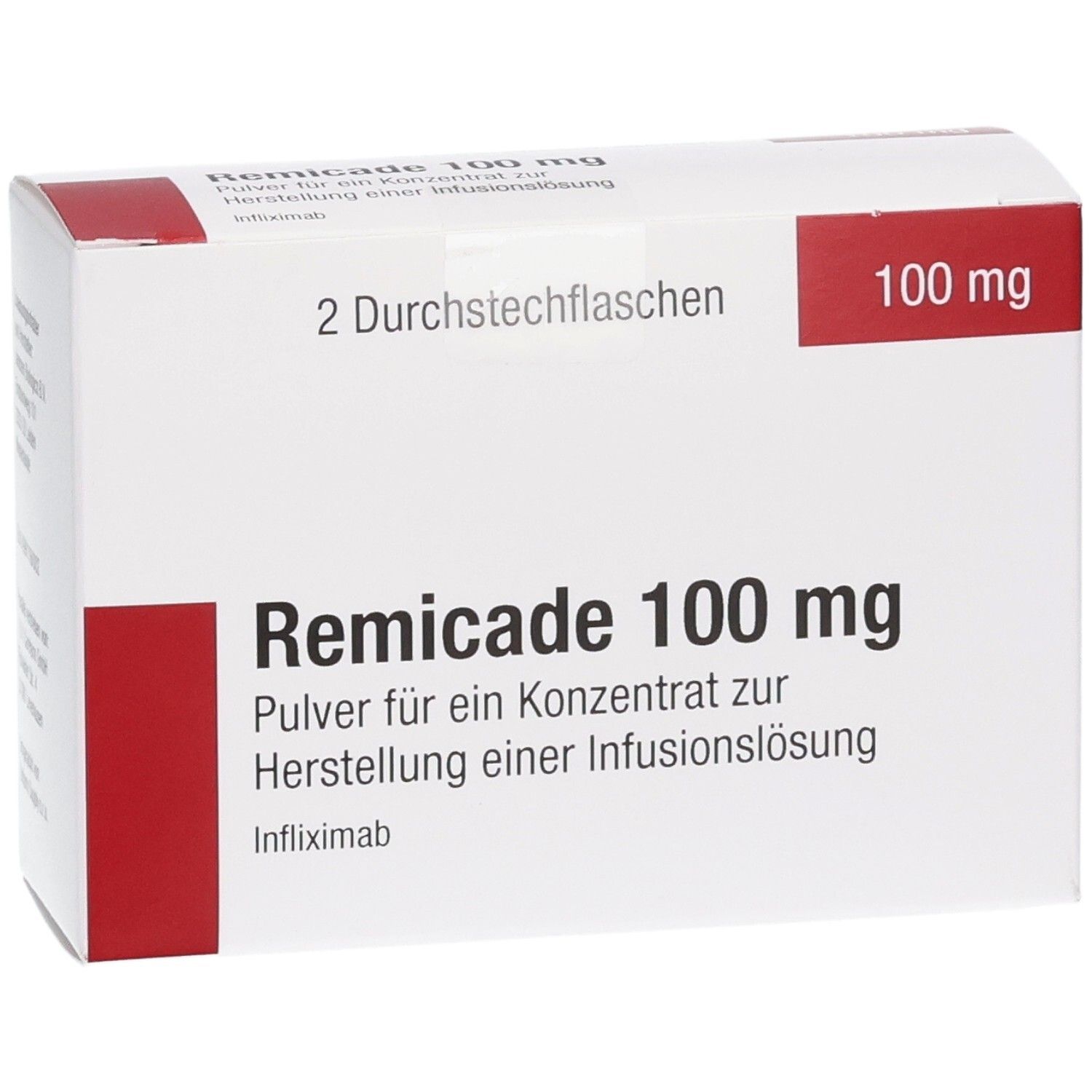 Remicade 100 mg Pulver für Infusionslösung, 2 Durchstechflaschen, Infliximab.