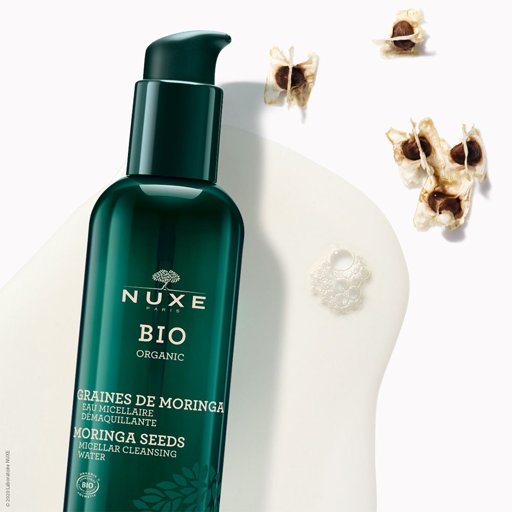 NUXE BIO Mizellen-Reinigungswasser zur Make-up Entfernung und sanften Gesichtsreinigung bei empfindlicher Haut