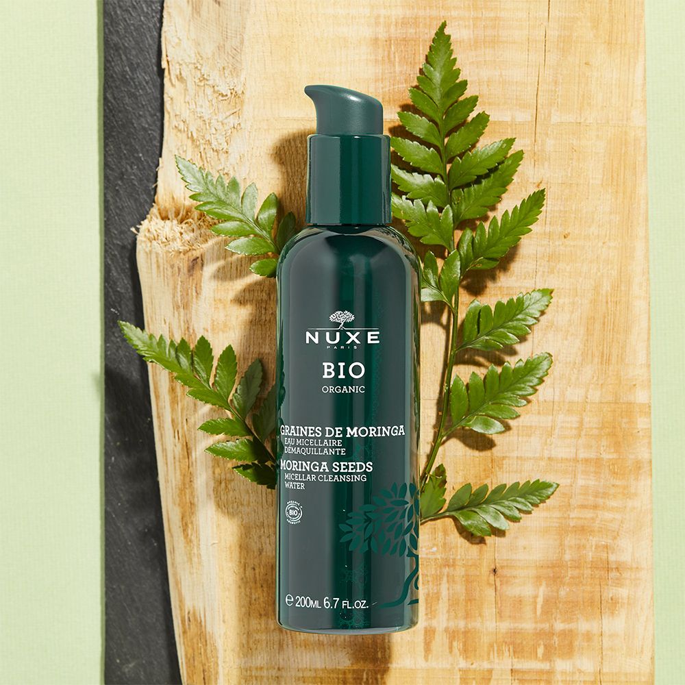 NUXE BIO Mizellen-Reinigungswasser zur Make-up Entfernung und sanften Gesichtsreinigung bei empfindlicher Haut
