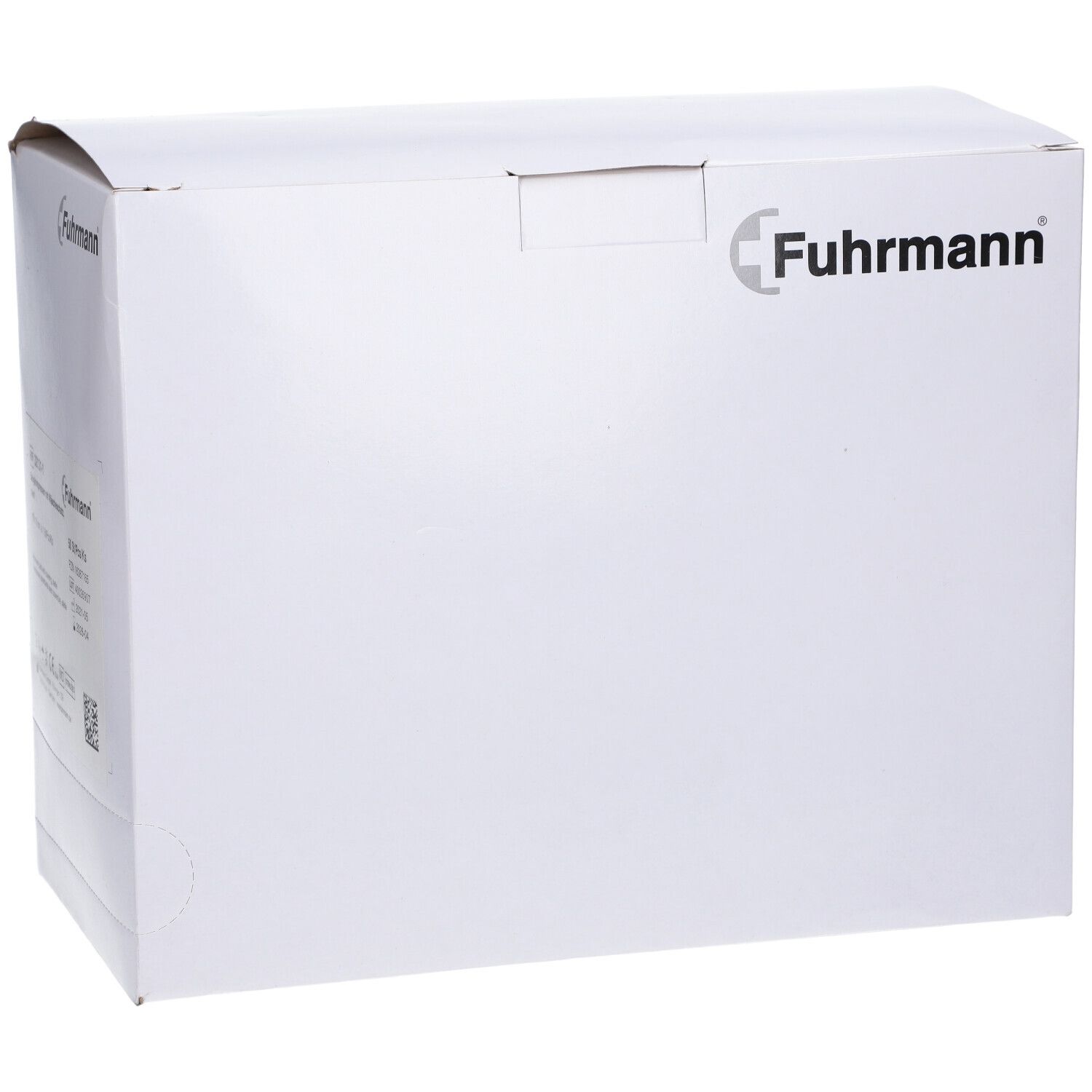 Weiße Verpackung mit Etikett: Fuhrmann Saugkompressen steril, 10x10cm, 50 Stück, medizinisch.
