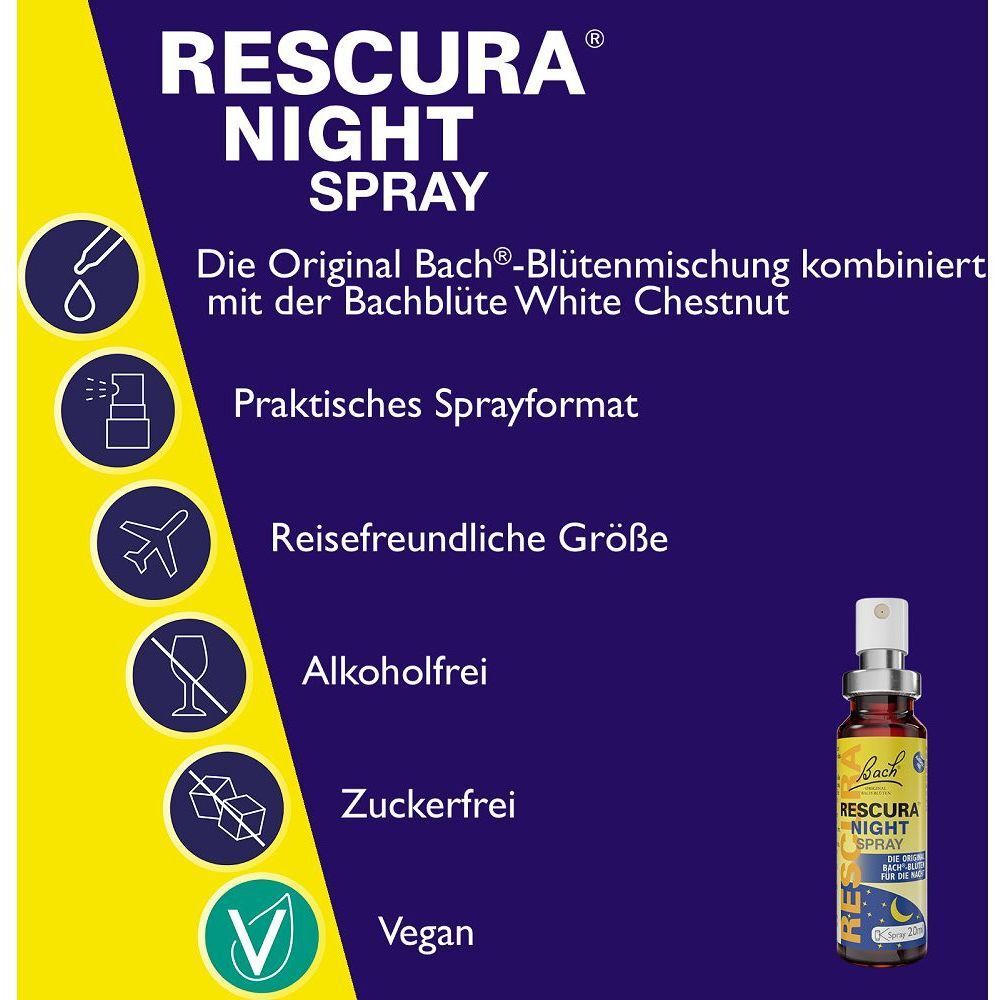 Bachblüten Original Rescura Night Spray alkoholfrei