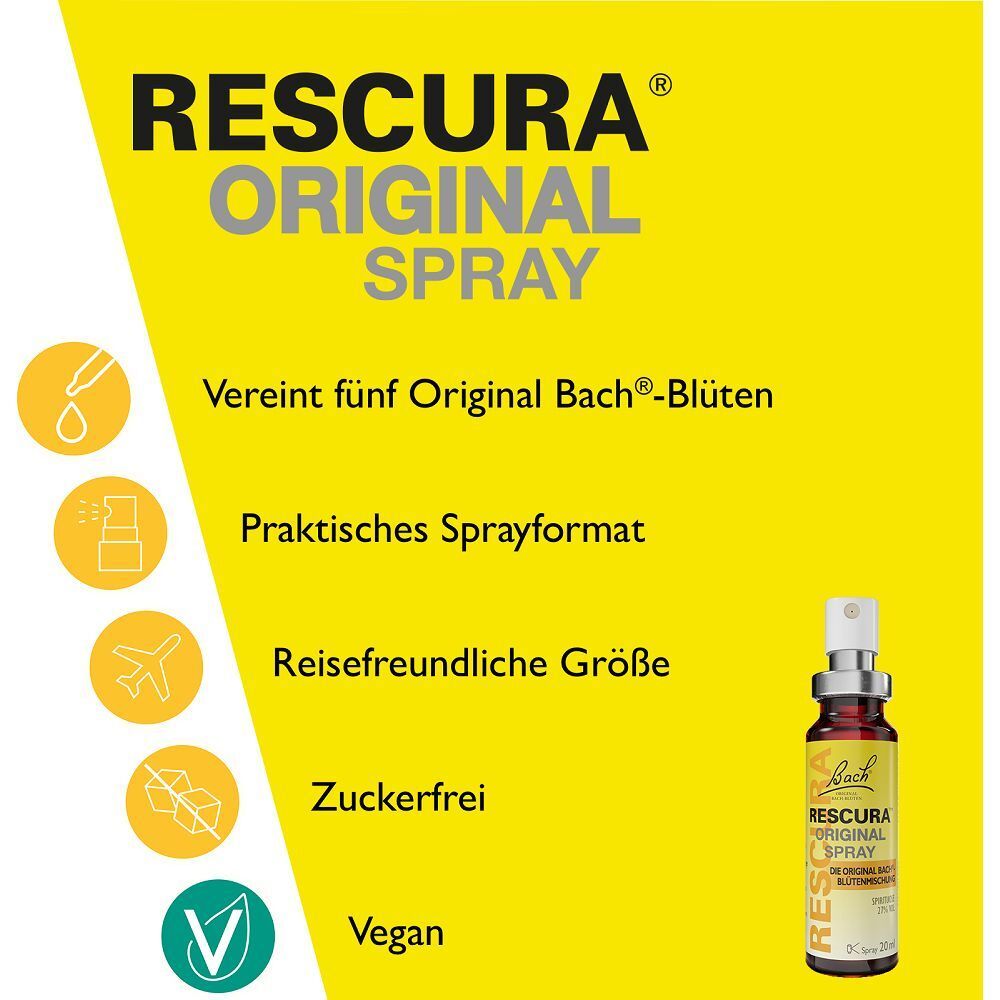 Bachblüten Original Rescura Spray m.Alkohol 20 ml