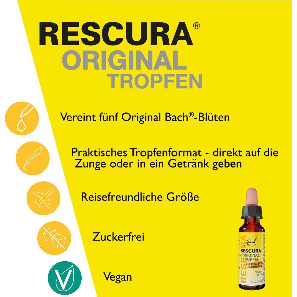 Bachblüten Original Rescura Tropfen m.Alkohol 10 ml