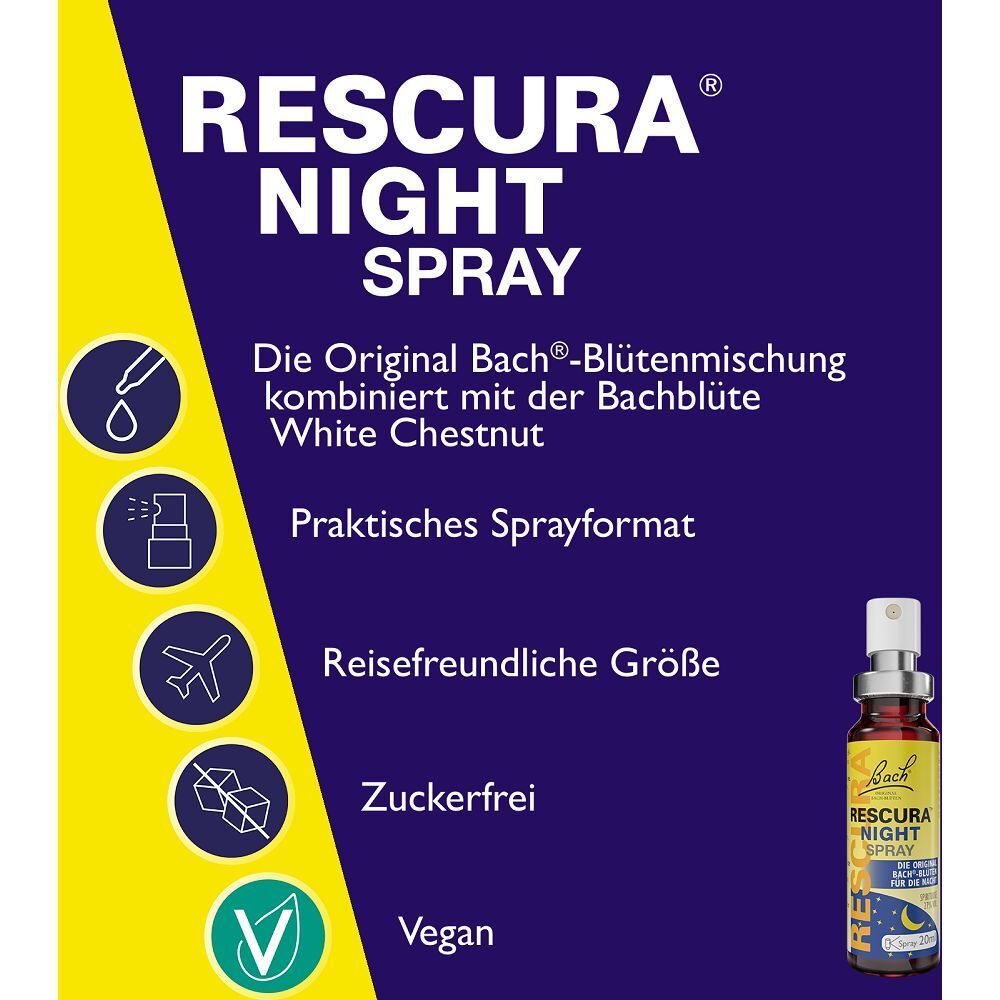 Bachblüten Original Rescura Night Spray m.Alkohol 20 ml