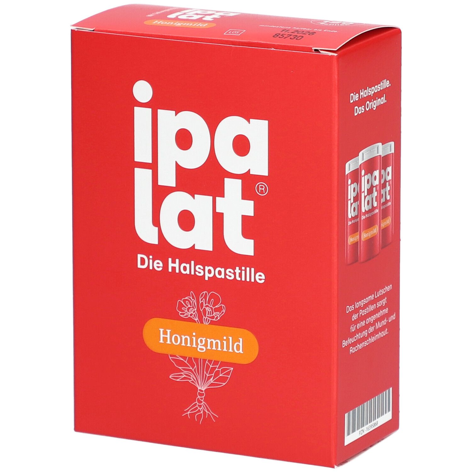 Ipalat Halspastillen honigmild o.Menthol zuckerfr., 120 St. Pastillen